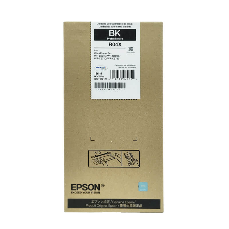 Bolsa de Tinta Epson WorkForce WF C5210/90, C5710/90 Negro 136 ml