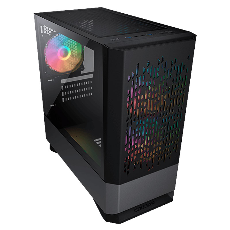 Case Gaming Cougar MG140 Air RGB Negro Vidrio Templado Media Torre Micro-ATX (Sin Fuente)