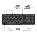 Teclado Inalámbrico Logitech MK295 Inalámbrico - USB