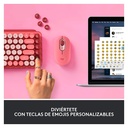 Teclado Mecánico Inalámbrico Logitech POP Rosado Español