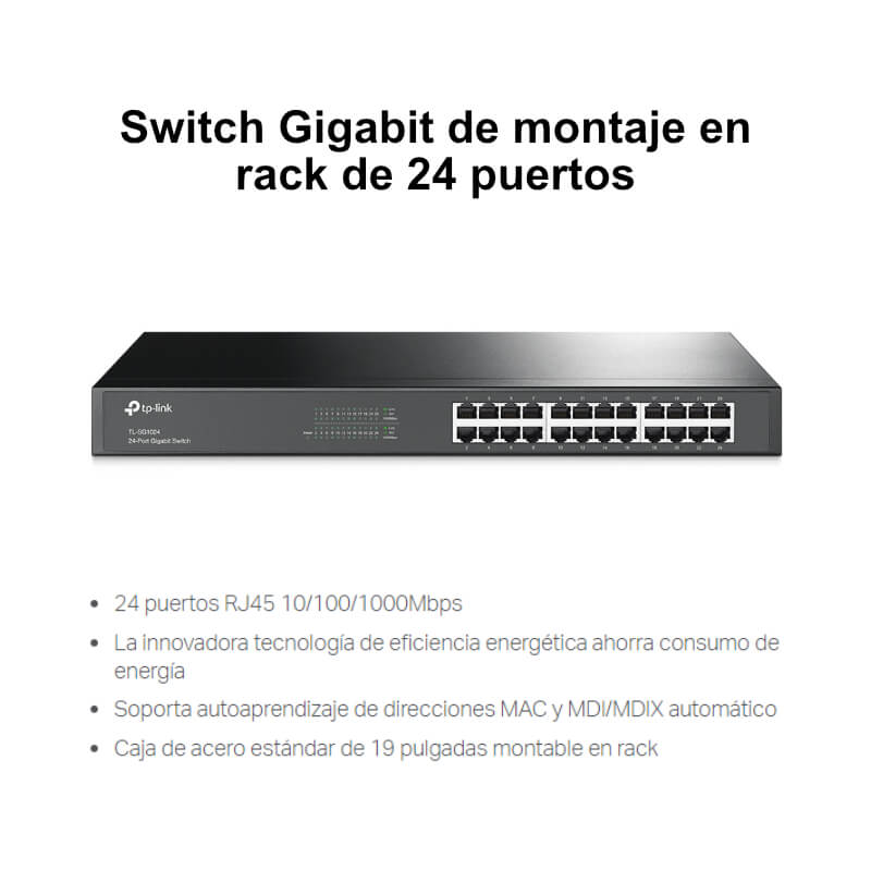 Switch TP-Link TL-SG1024 24 puertos 10/100/1000Mbps