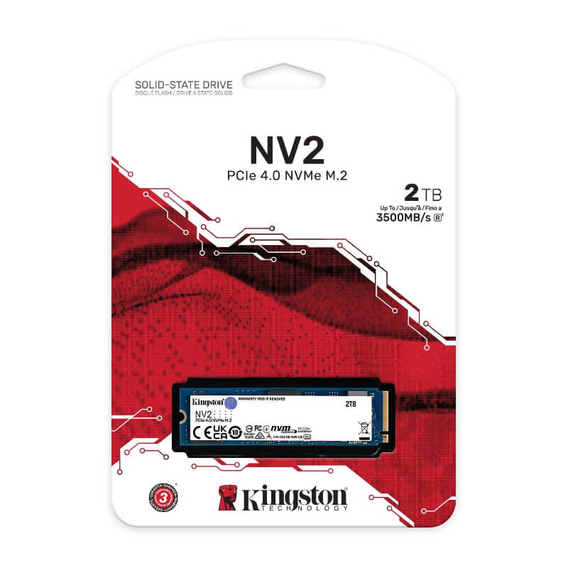 Unidad SSD M.2 2280 2TB Kingston NV2 PCIe 4.0 NVMe 3500MBs