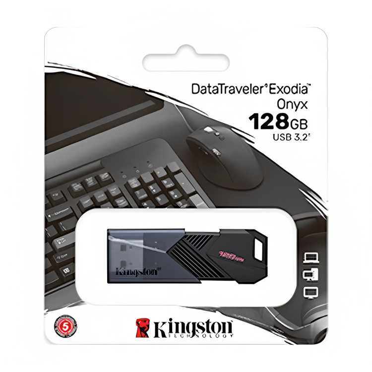 Memoria USB Kingston 128GB 3.2 DataTraveler Exodia Onyx Negro