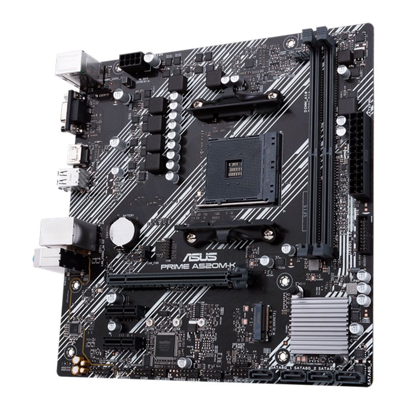 Motherboard ASUS PRIME A520M-K Socket AM4 5000/4000 G/3000 Series 2xDDR4 Micro-ATX