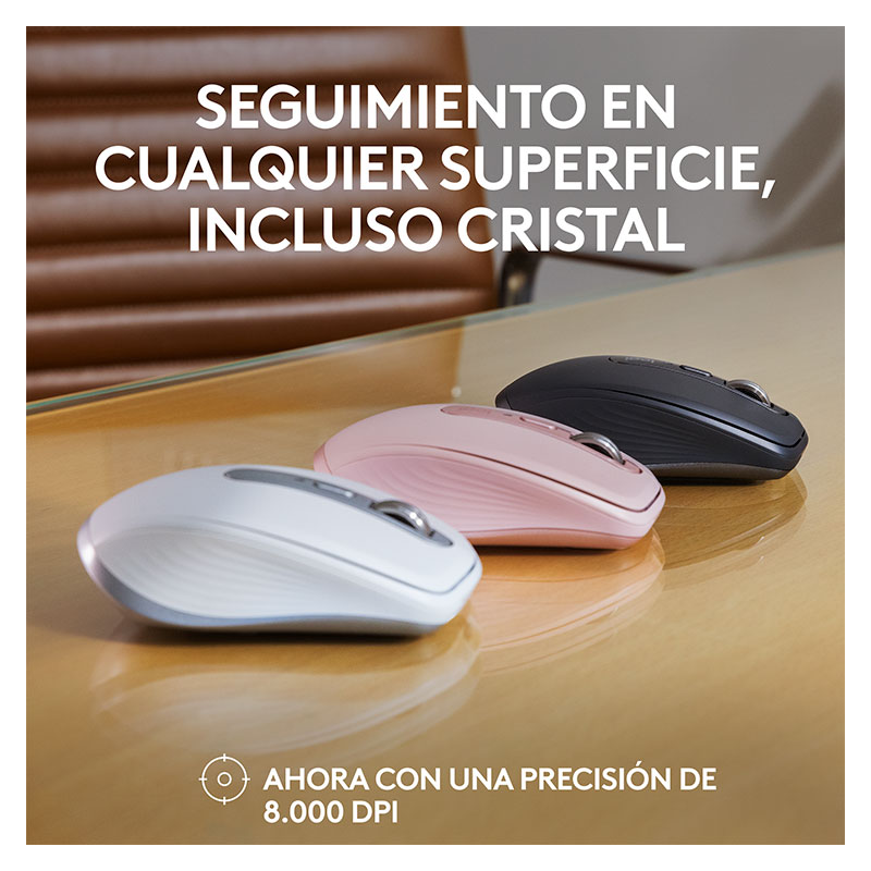 Mouse Inalámbrico Logitech Mx Anywhere 3S Darkfield 8000DPI Rosado