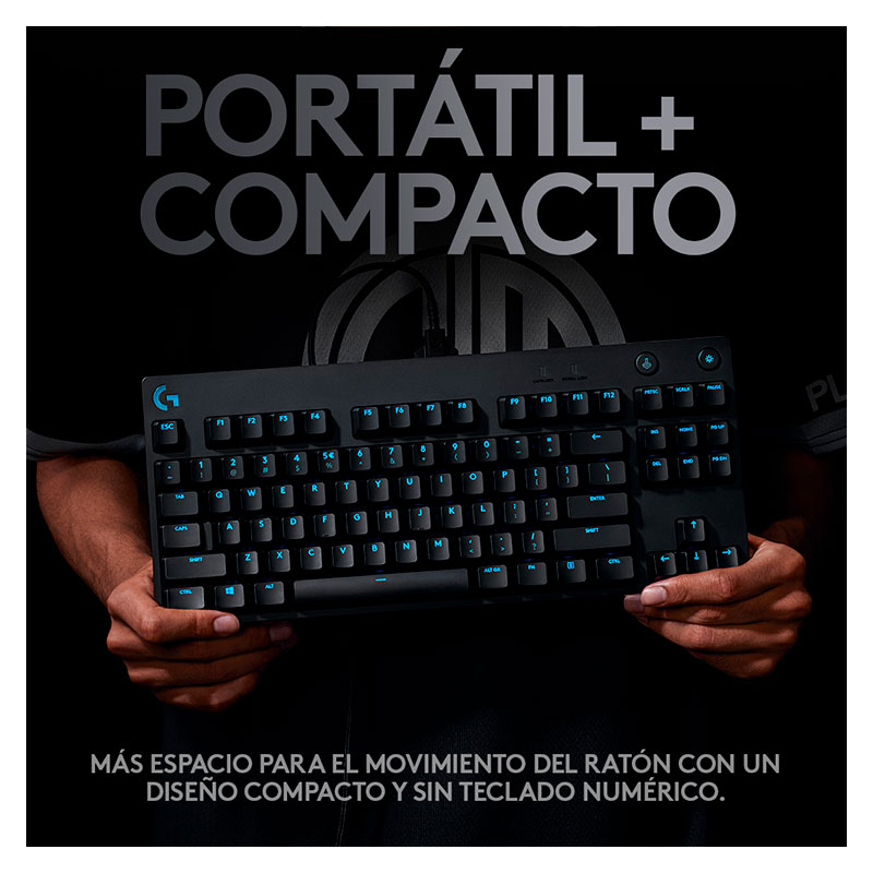 Teclado Gaming Mecánico Alámbrico Logitech G PRO RGB Negro Inglés