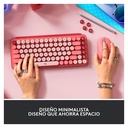 Teclado Mecánico Inalámbrico Logitech POP Heartbreaker Fucsia-Rosado Español