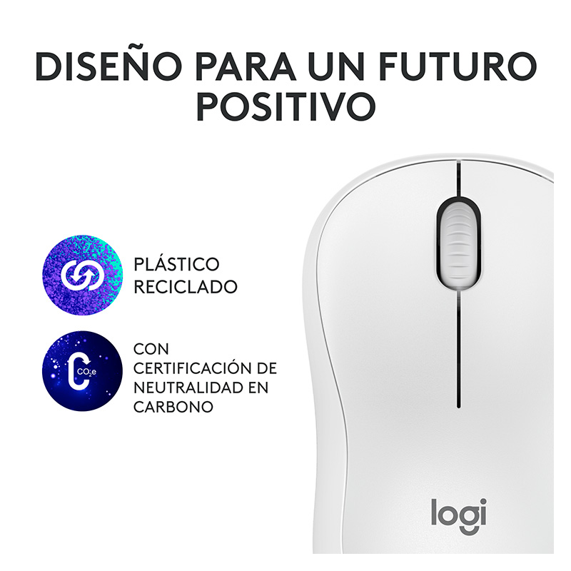 Mouse Inalámbrico Logitech M240 4000DPI Blanco