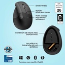 Mouse Logitech LIFT Ergonomico Inalambrico Bluetooth  + USB DPI4000 Negro