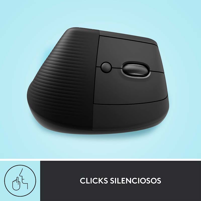 Mouse Logitech LIFT Ergonomico Inalambrico Bluetooth  + USB DPI4000 Negro