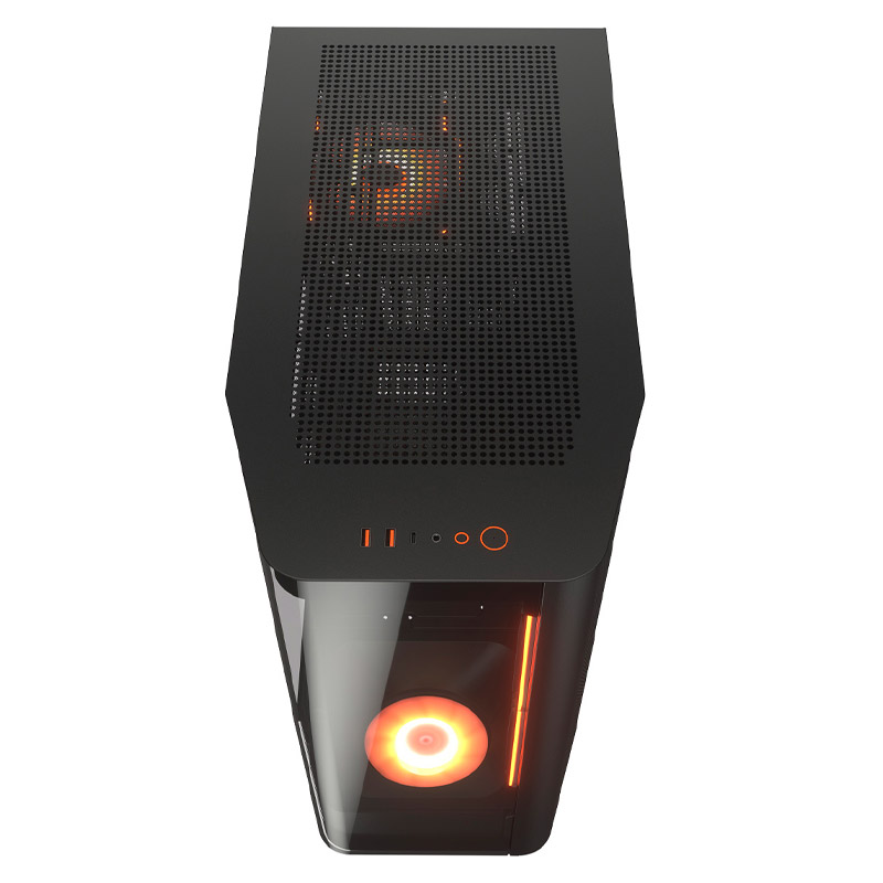 Case Gaming Cougar FV270 RGB Media Torre Malla E-ATX Negro (Sin Fuente)