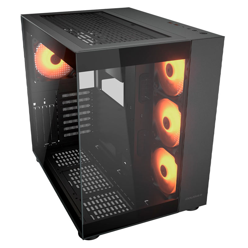 Case Gaming Cougar FV150 RGB Media Torre Negro (Sin Fuente)