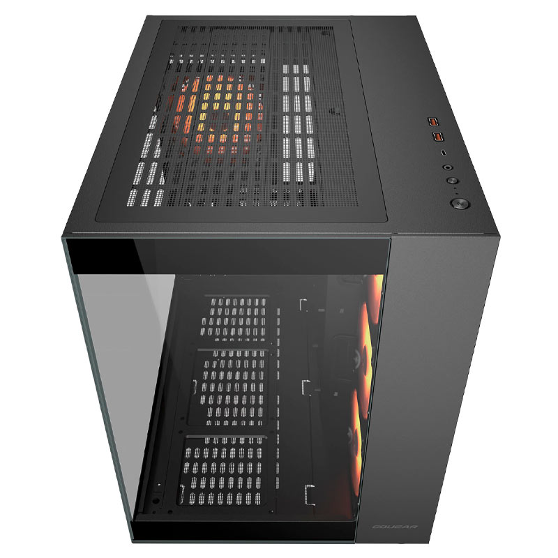 Case Gaming Cougar FV150 RGB Media Torre Negro (Sin Fuente)