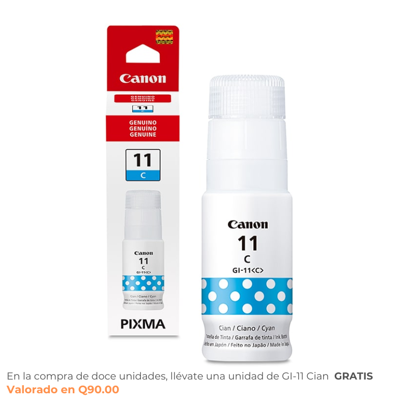 Botella de Tinta Canon GI-11 Cian 70ml