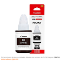 Botella de Tinta Canon GI-190BK Negro 135ml