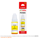 Botella de Tinta Canon GI-190Y Amarillo 70ml