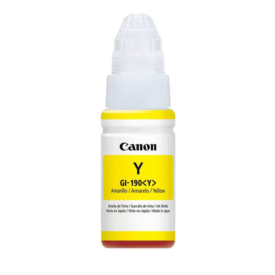 Botella de Tinta Canon GI-190 Amarillo 70ml