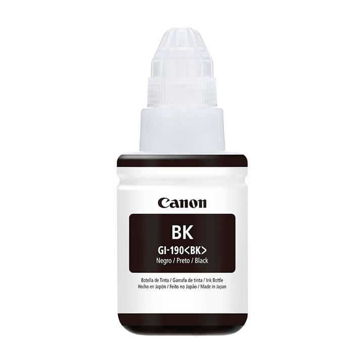 Botella de Tinta Canon GI-190BK Negro 135ml