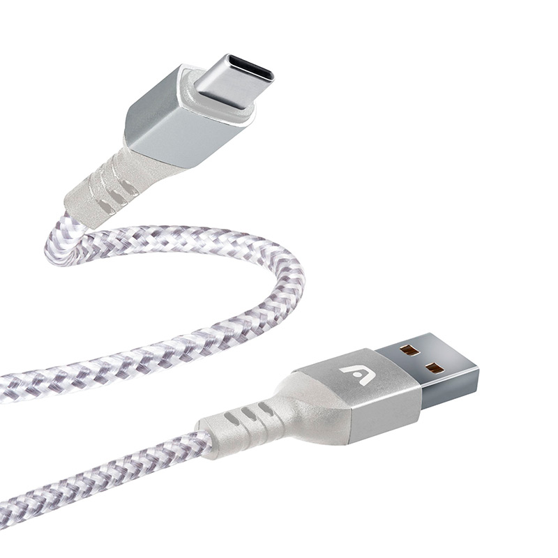 Cable USB-C a USB Argom ARG-CB-0025WT 1.8 Metros Trenzado Blanco