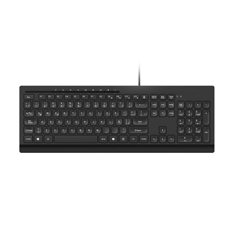 Teclado Alámbrico Klip Xtreme Compass USB Negro Español