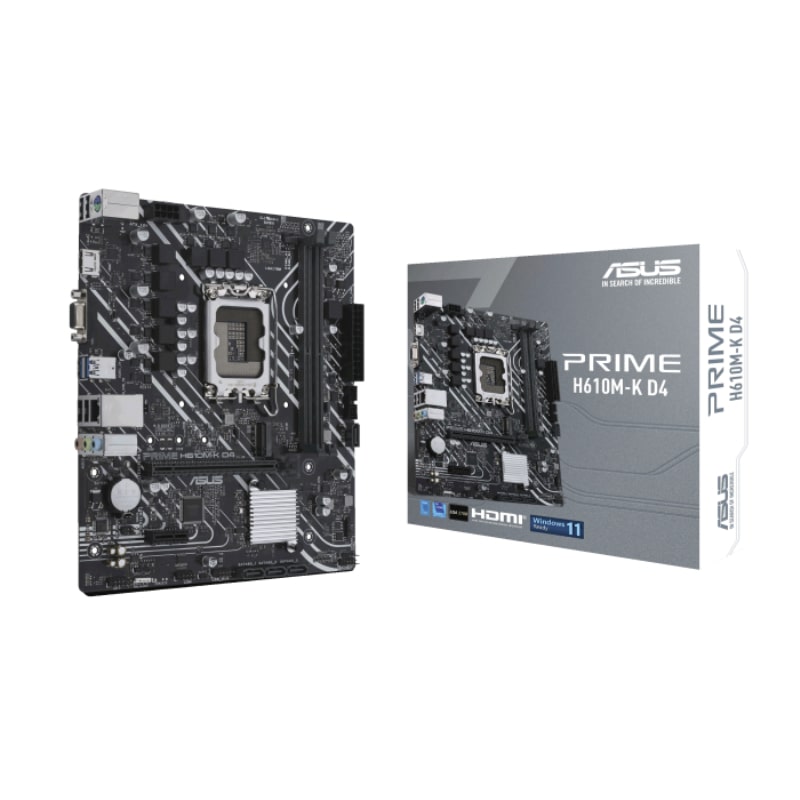 Motherboard ASUS PRIME H610M-K D4 Socket LGA 1700 14th, 13th y 12th Gen 2xDDR4 mATX