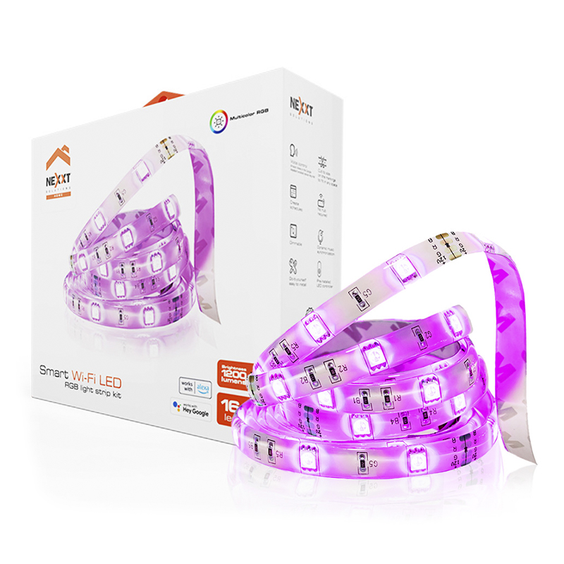 Kit de Cinta de Luces LED Inteligente Nexxt Wi-Fi 5m