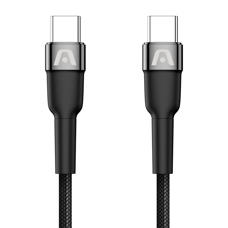 Cable USB-C a USB-C Argom ARG-CB-0048BK Carga Rápida 3 Metros Trenzado Negro