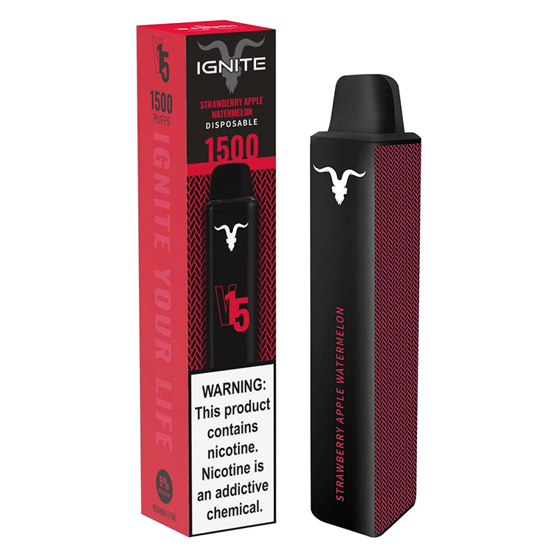 Vape Electronico Ignite V15 1500 puffs Nic 5g Strawberry Apple Watermelon