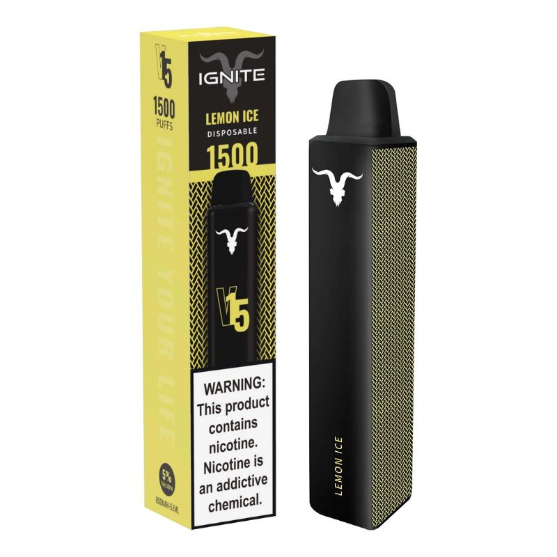 Vape Electronico Ignite V15 1500 Puffs  Nic 5g Lemon Ice