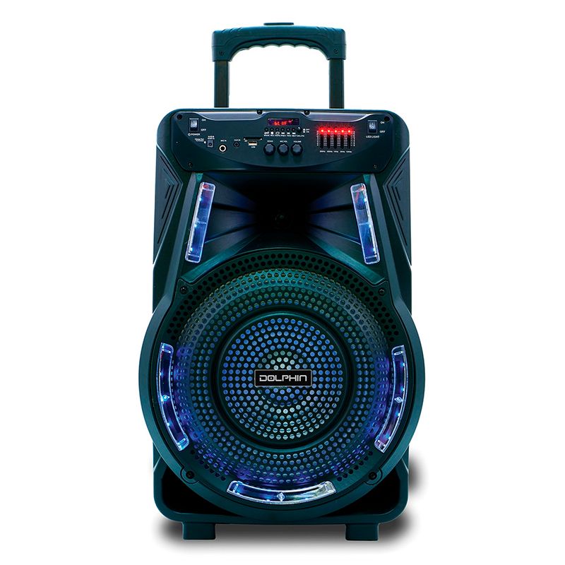 Bocina Dolphin SP-17RBT Trolley 12" Bluetooth con Micrófono 80 RMS Negro