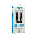 Cable USB-C a USB-C AON AO-CB-5017 2 Metro Negro 5Gbps 100W