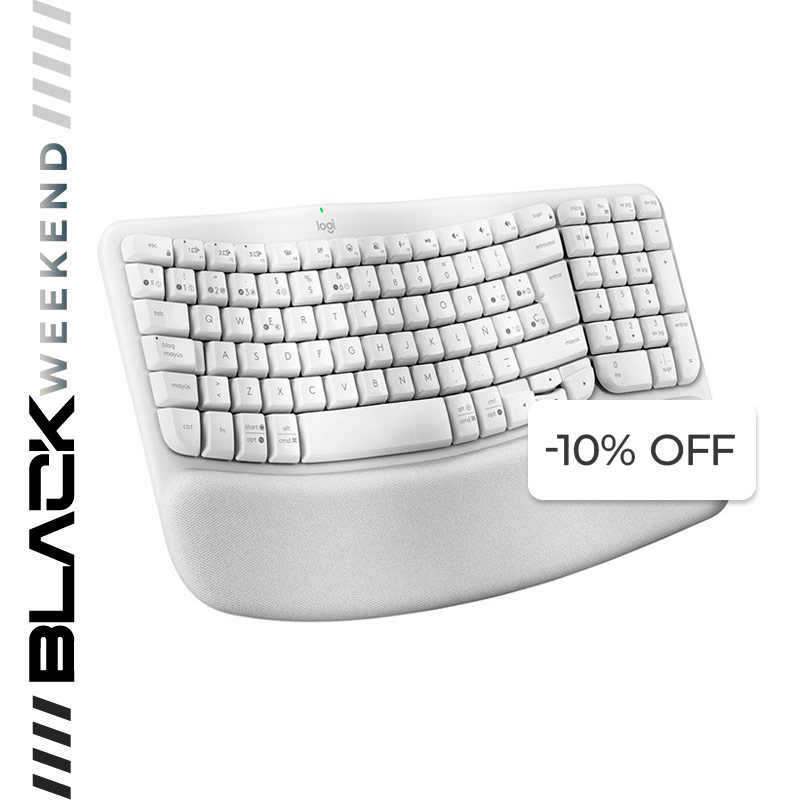 Teclado Inalámbrico Logitech Wave Keys Blanco Español