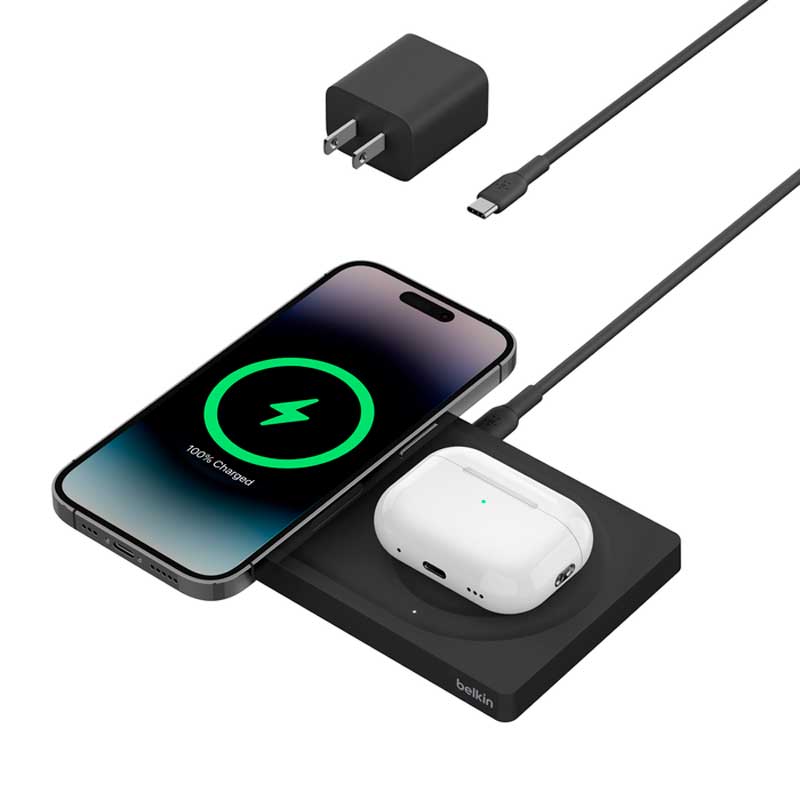 Cargador Inalámbrico Belkin BoostCharge Pro 2 en 1 15W Negro