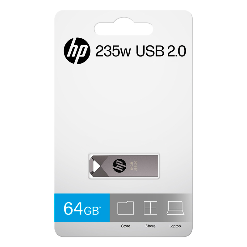 Memoria USB HP 64GB 235W 2.0 Negro