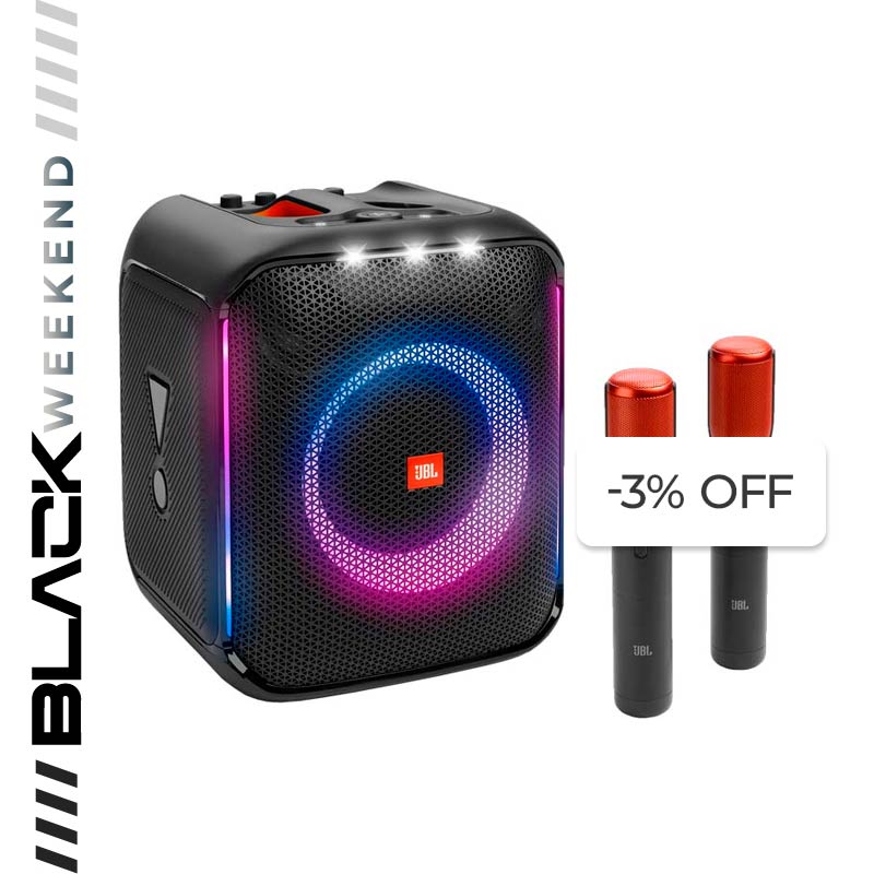 Bocina Bluetooth JBL PartyBox Encore 100W Negro Con Micrófonos Inalambricos