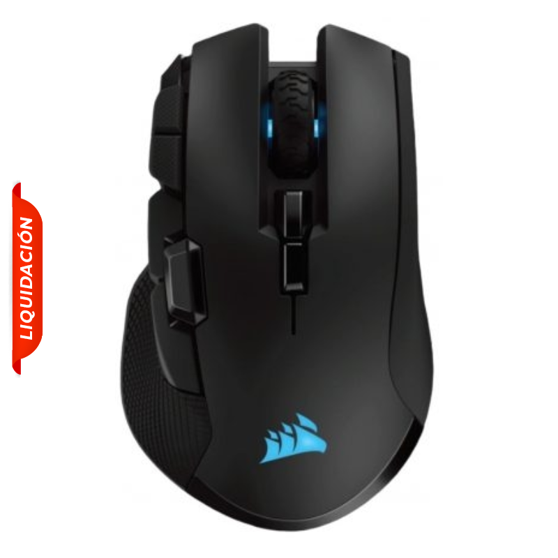 Mouse Gaming Inalámbrico Óptico Corsair IRONCLAW RGB 18000DPI 10 Botones Negro Open Box