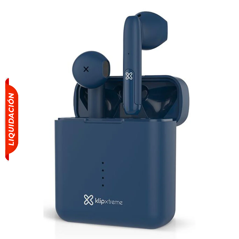 Audífonos Bluetooth Klip Xtreme Twintouch Touch In-ear con Micrófono Azul Open Box