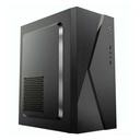 Case KME CM04Q1RA001C Media Torre Micro ATX Negro + Fuente de Poder 600W