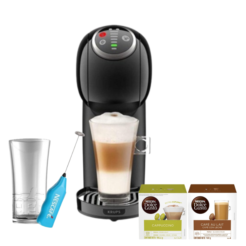 Maquina De Café Nescafé Genio S Plus Dolce Gusto + Vaso + Espumador + 2 Cajas De Capsulas Nescafé