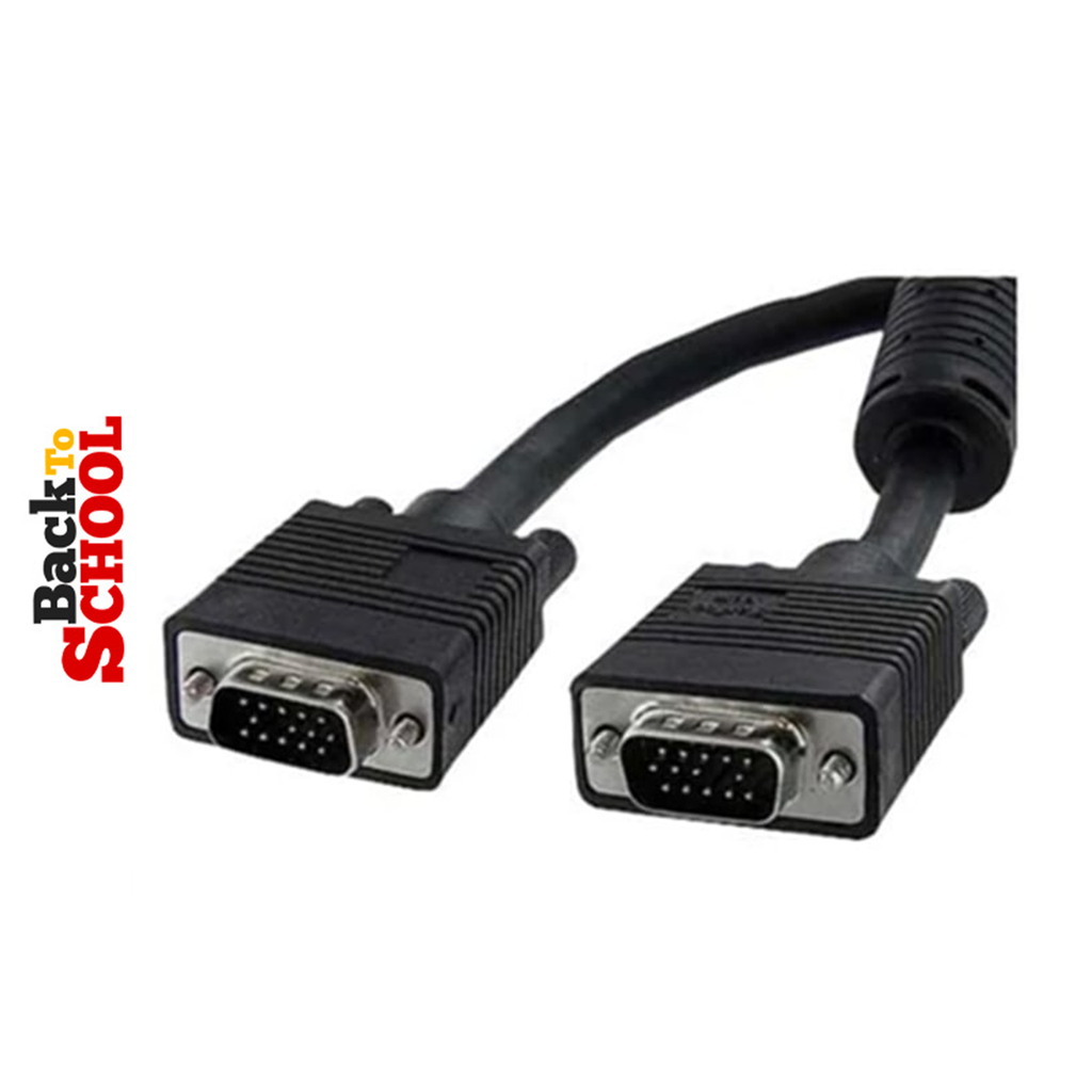 Cable VGA Agiler 1.8 Metros Macho-Macho con Filtro Anti-gosting Negro