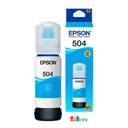 Botella de Tinta Epson T504 Cian 70ml