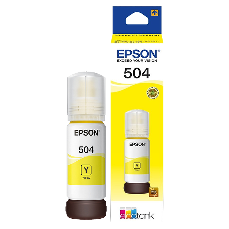 Botella de Tinta Epson T504 Amarillo 70ml